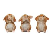 Irayin Conejos de Pascua Decoracion, Estatuas de Conejito Pascua, No Ver, No Escuchar, No Digas, Figuras de Conejito de Pascua, Conejito de Resina Artesanal para Salón, Escritorio, Oficina