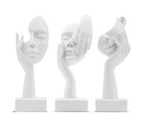 Irayin Estatua de Pensador Abstracta, Decoración de Escultura Moderna, Figuras Decorativas Modernas Salon, Decoración de Figura para Salón, Escritorio, Oficina - Blanco