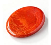 IRCKONCI 2 Piezas De Cristal Curativo Pulido, Piedra De Palma De Cristal De 3 A 5 Cm | Pocket Worrystone, Pocketstone, Smoothstone, Massagestone, Tumblestone(Red Jasper)