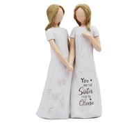 IRCKONCI Figuras De Hermanas, Escultura Pintada A Mano De La Amistad, Love My Sisters Friends Forever, Escultura De Resina De Dos Hermanas, Regalos for La Mejor Amiga, Hija Y Novia