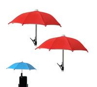 IRCKONCI Paraguas De Teléfono for Sol, Protección UV, Protector Solar Ajustable for Teléfono con Clip, for Filmar, Mirar Y Acampar Al Aire Libre(Red)