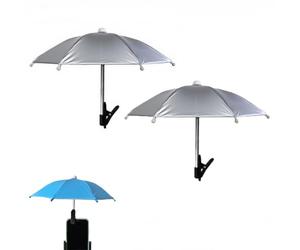 IRCKONCI Paraguas De Teléfono for Sol, Protección UV, Protector Solar Ajustable for Teléfono con Clip, for Filmar, Mirar Y Acampar Al Aire Libre(Silver)