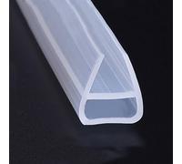 IRCKONCI U Shape Bath Shower Screen Seal Strip, Waterproof Shower Door Seal Enclosure, 2 Metres Long, for Shower Screen, Glass Door and Shower Enclosures Cubicles(12mm)
