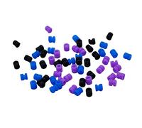 iRCMATRC Bolas amortiguadoras de goma M3 elásticas y suaves para lavadoras antivibraciones, espaciador amortiguador para F4 F7 FPV Racing Flight Controllers RC Drone Accesorios (60 piezas) (Color mezcla (negro, azul y morado)