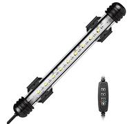 IREENUO LED Luce Acquario, Lampada Sommergibile Acquario con Timer, Iluminación Subacuática para Tanques de 20-70 cm (19cm) (19cm)