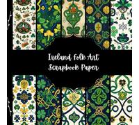 Ireland Folk Art Scrapbook Paper, European Junk Journal Paper, Travel Decorative Paper, DIY Projects, Origami, Collage Sheets, Decoupage Paper, 10 Designs, Double Sided
