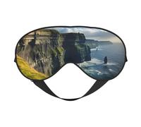 Ireland Outdoors County Clare The Cliffs - Antifaz suave con correa ajustable para dormir, viajar y relajarse