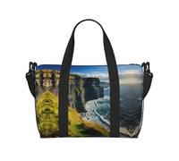 Ireland Outdoors County Clare The Cliffs - Bolsa de gimnasio para mujer, bolsa de viaje para fin de semana, bolsa de viaje para artículos personales, Negro -, Talla única
