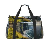 Ireland Outdoors County Clare The Cliffs - Equipaje de mano para mujeres y hombres, bolsa cruzada de fin de semana para yoga, viajes, imprescindible, Negro -, Talla única