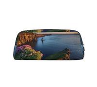 Ireland Outdoors County Clare The Cliffs - Estuche de piel con estilo para lápices, color, 5.0cm*10.5cm*20.5cm, Estuche para lápices