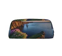Ireland Outdoors County Clare The Cliffs - Estuche de piel con estilo para lápices, color, 5.0cm*10.5cm*20.5cm, Estuche para lápices
