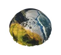 Ireland Outdoors County Clare The Cliffs - Gorro de ducha grande impreso, protector de pelo de doble capa para el cuidado facial, envoltura reutilizable para el cabello