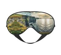 Ireland Outdoors County Clare The Cliffs - Máscara de dormir ajustable, transpirable, moderna para una experiencia de sueño cómoda