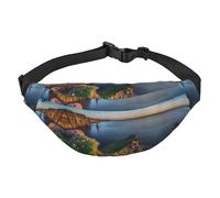 Ireland Outdoors County Clare The Cliffs - Riñonera para hombres y mujeres, riñonera de poliéster estampada para viajes, caminar, deportes con correa ajustable, multicolor, Talla única, Mochilas con