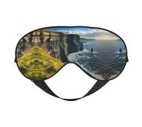 Ireland Outdoors - Máscara de ojos de doble cara con estampado de Clare The Cliffs, cubierta suave para viajes, máscara de dormir nocturna para hombres y mujeres
