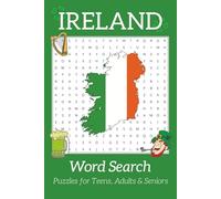 Ireland Word Search Puzzle Book: Word Searches with Easy to Read printing about Ireland, Irish Culture, Travel and More | 6x9 inches, 104 pages | 50+ ... Gift for Vacations, Holidays and Free Times