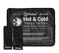 iReliev Paquete de gel de terapia caliente y fría - Alivio caliente y frío, reutilizable, congelable y apto para microondas, dolor y dolor muscular, brazo, pierna, rodilla, hombro, alivio del dolor