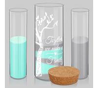 Irenare Unity Sand Ceremony - Kit de Arena para Ceremonia de Boda, Incluye 3 jarrones de Ceremonia de Arena, 2 Bolsas de Arena, 1 tapón de Corcho para Bodas, compromisos, Aniversarios, Fiestas