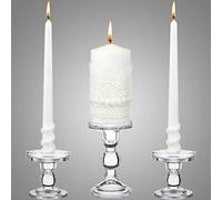 Irenare Unity - Velas con Soporte para Ceremonia de Boda, Accesorios de decoración de Boda, portavelas de Cristal, para Eventos Formales, Iglesia (Estilo clásico)