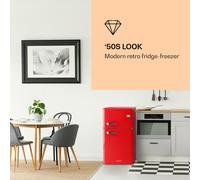 Irene Combi frigorífico y congelador 85 litros diseño retro Klarstein