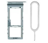 iReplaceParts - Bandeja SIM de repuesto compatible con Samsung Galaxy S20 / S20+ / S20 Ultra Dual Sim Holder Slot Junta de goma con herramienta eyector de bandeja SIM (gris)