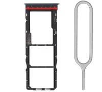 iReplaceParts - Bandeja SIM de repuesto con ranura de doble ranura de goma con bandeja SIM para Motorola Moto E13 (negro)