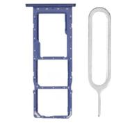 iReplaceParts - Bandeja SIM de repuesto con ranura de doble ranura de goma con bandeja SIM para Samsung Galaxy A03s SM-A037 (azul)