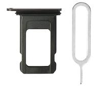iReplaceParts - Bandeja SIM de repuesto con ranura doble para SIM con herramienta eyector de bandeja SIM para iPhone 11 Pro (5.8 pulgadas) y iPhone 11 Pro Max (6.5 pulgadas) (gris espacial)