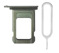 iReplaceParts - Bandeja SIM de repuesto con ranura doble para SIM con herramienta eyector de bandeja SIM para iPhone 11 Pro (5.8 pulgadas) y iPhone 11 Pro Max (6.5 pulgadas) (verde)