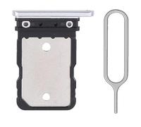 iReplaceParts - Bandeja SIM de repuesto para bandeja SIM, junta de goma con herramienta eyectora de bandeja SIM compatible con Google Pixel 7 y Pixel 7 Pro (plateado)