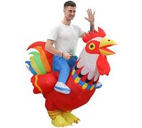 IRETG Disfraz inflable de gallina de gallina para fiestas, Halloween, Navidad, cosplay, talla adulta