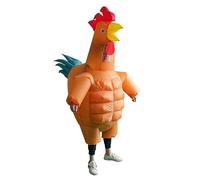 IRETG Disfraz inflable de gallina de gallina para fiestas, Halloween, Navidad, cosplay, talla adulta