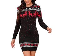 Irevial Vestido de Punto Mujer Navidad Vestido de Suéter