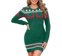 Irevial Vestido de Punto Mujer Navidad Vestido de Suéter