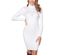 Irevial Vestido de Punto para Mujer Manga Larga