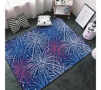 Ireworks in The Night Sky - Alfombras antideslizantes lavables de 3 x 5 pies para decoración de sala de estar, para dormitorio, sala de estar, 60 x 39 pulgadas