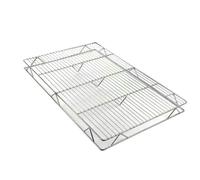 IRFHDCX Barbacoa Portatil Barbacoa Rectangular de Acero Inoxidable 304 | Estante de sequía de la red de la malla de la rejilla de alambre de la parrilla con el marco cuadrado estable(60X30X4CM)