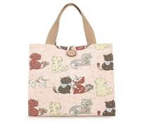 IRFHDCX Bolsa Termica Porta Alimentos Bolsa de almuerzo lona con estampado mariposa, aislamiento térmico impermeable, contenedor alimentos gran capacidad for mujer, 2 uds(Pink-L)