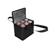 IRFHDCX Bolsa Termica Porta Alimentos Bolsa enfriadora de almuerzo portátil, bolsas aisladas, aislamiento plegable, paquete hielo for Picnic, portador térmico alimentos, 1 ud(Small Black)