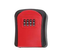 IRFHDCX Cajetin Llaves con Codigo Caja de Seguridad con Llave for Exteriores, código contraseña 4 dígitos, sin, for el hogar, Caja Almacenamiento Secreta plástico(Red)