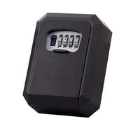 IRFHDCX Cajetin Llaves con Codigo Caja de Seguridad Secreta for Llaves con Montaje en Pared, Organizador combinación 4 dígitos, contraseña, código, sin Llave, Caja for casa(Black)