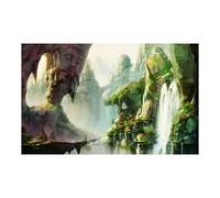 IRFHDCX Fondo Acuario Etiqueta engomada del Fondo Acuario 3D | Póster De País De Las Hadas De Fantasía, Pintura, Papel Pintado, Fondo De Tanque De Peces(Black,41x61cm)