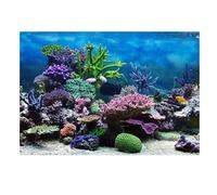 IRFHDCX Fondo Acuario Póster de Fondo for Acuario, Pegatina Adhesiva PVC 3D, Tanque Peces, Mundo Submarino, telón, Pegatinas Plantas Marinas y oceánicas(C,30x61cm)
