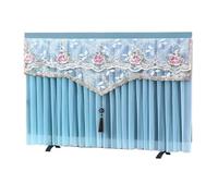 IRFHDCX Funda Antipolvo Para Tv No quita la cubierta del televisor cuando se enciende Cubierta de TV no extraíble antipolvo Conjunto colgante bordado con encaje(Color03 blue,95 x Height60cm)