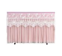 IRFHDCX Funda Antipolvo Para Tv No quita la cubierta del televisor cuando se enciende Cubierta de TV no extraíble antipolvo Conjunto colgante bordado con encaje(Types of pink,150 x Height90cm)