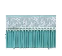 IRFHDCX Funda Antipolvo Para Tv No quita la cubierta del televisor cuando se enciende Cubierta de TV no extraíble antipolvo Conjunto colgante bordado con encaje(Style02 green,170 x Height105cm)