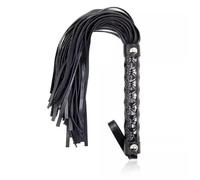 IRFHDCX Fusta Caballo Látigo de Caballo Cuero Antideslizante PU, borlas Cortas con Mango, enseñanza Ecuestre, Montar a
