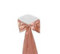 IRFHDCX Genérico Chair Bow Sash 10/50 Uds. Cinta for Silla de satén, Cubierta con Lazo, Cintas for Boda, Banquete, Fiesta, Evento, decoración for Ceremonia graduación(Champagne Pink,50pcs)