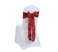 IRFHDCX Genérico Chair Bow Sash 10/50 Uds. Cinta for Silla de satén, Cubierta con Lazo, Cintas for Boda, Banquete, Fiesta, Evento, decoración for Ceremonia graduación(Wine Red,10 pcs)