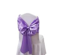 IRFHDCX Genérico Chair Bow Sash 10/50 Uds. Cinta for Silla de satén, Cubierta con Lazo, Cintas for Boda, Banquete, Fiesta, Evento, decoración for Ceremonia graduación(Purple,50pcs)